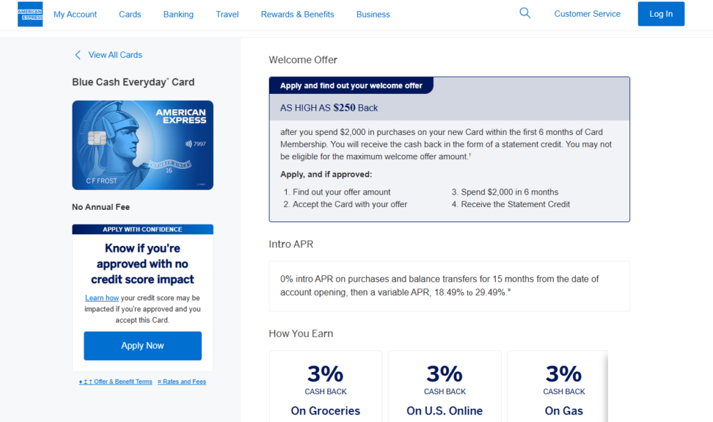 American Express Blue Cash Everyday Credit Card