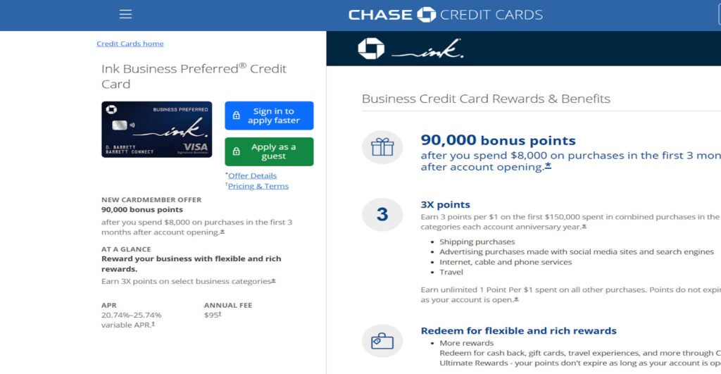 Chase Business Preferred Card