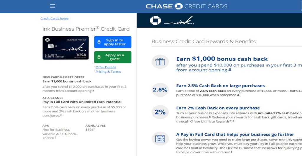 Chase Business Premier Card