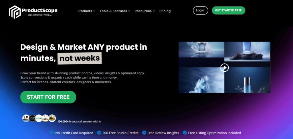 Productscope AI homepage